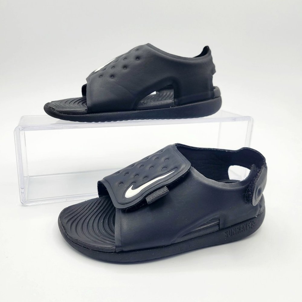 Nike Black Foam Sunray Adjust 5 Sandal Toddler Shoes Size 7